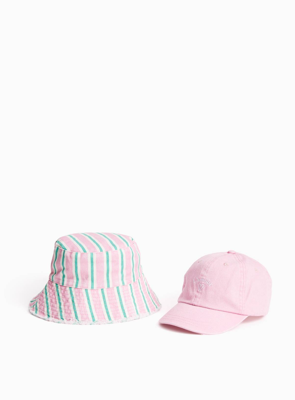 Pink Bucket Hat & Cap 2 Pack 3-5 years - Image 1