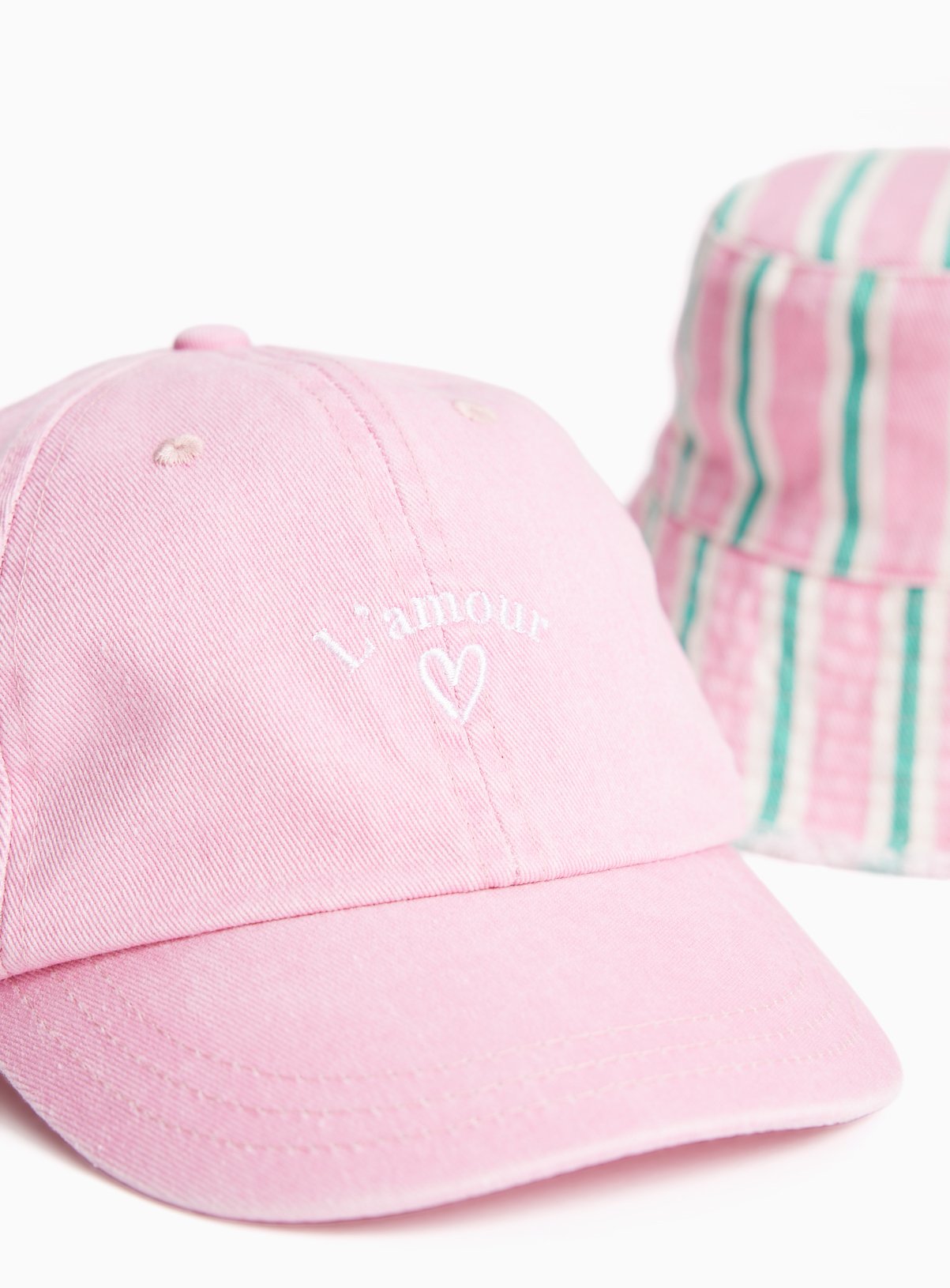 Pink Bucket Hat & Cap 2 Pack 3-5 years - Image 2 thumbnail