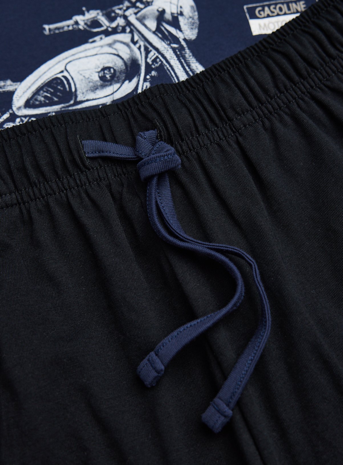 Navy Motorbike Graphic Shortie Pyjamas M - Image 2 thumbnail