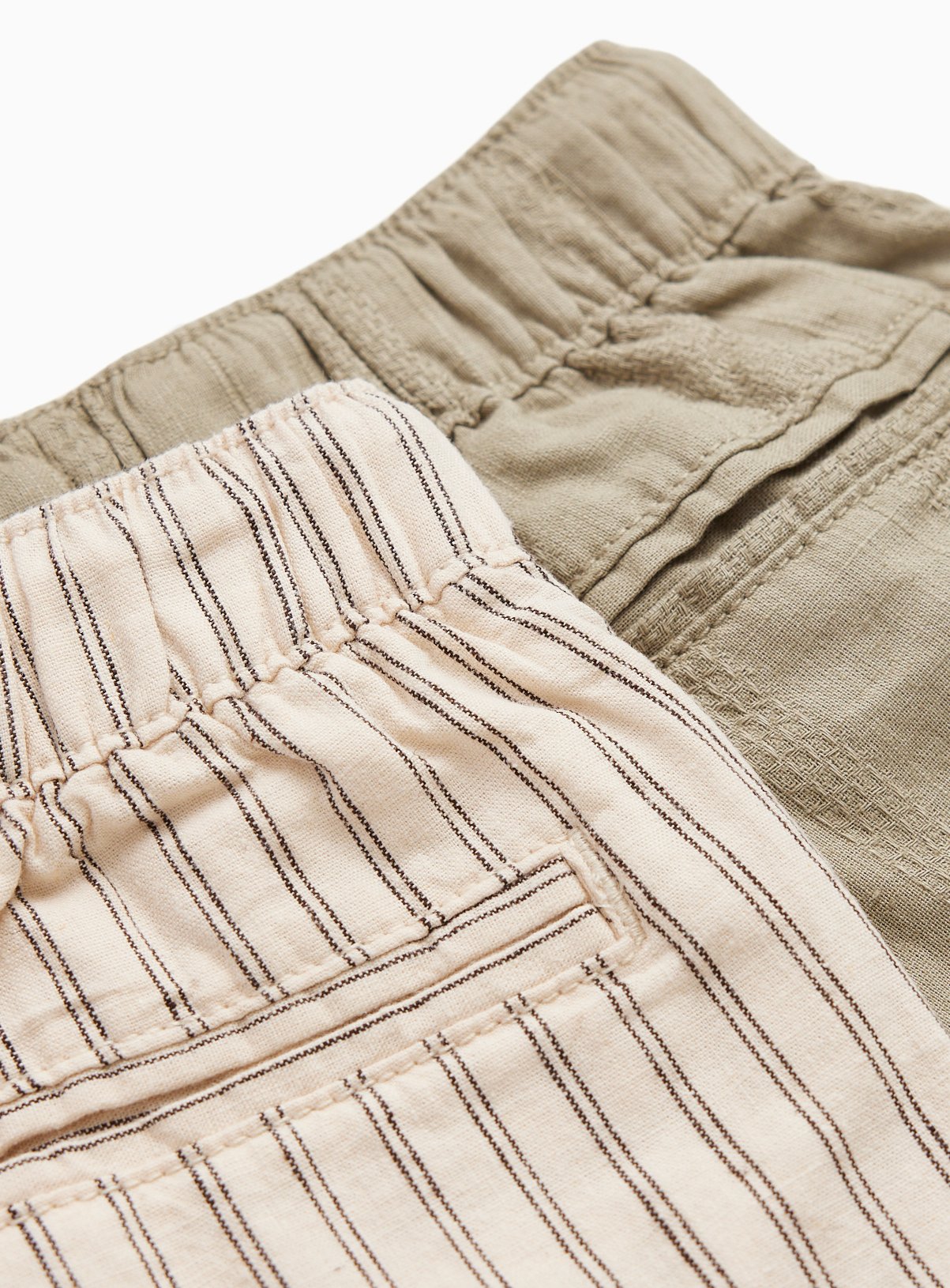 Stripe Print Linen Blend Shorts 2 Pack 3-4 years - Image 2 thumbnail