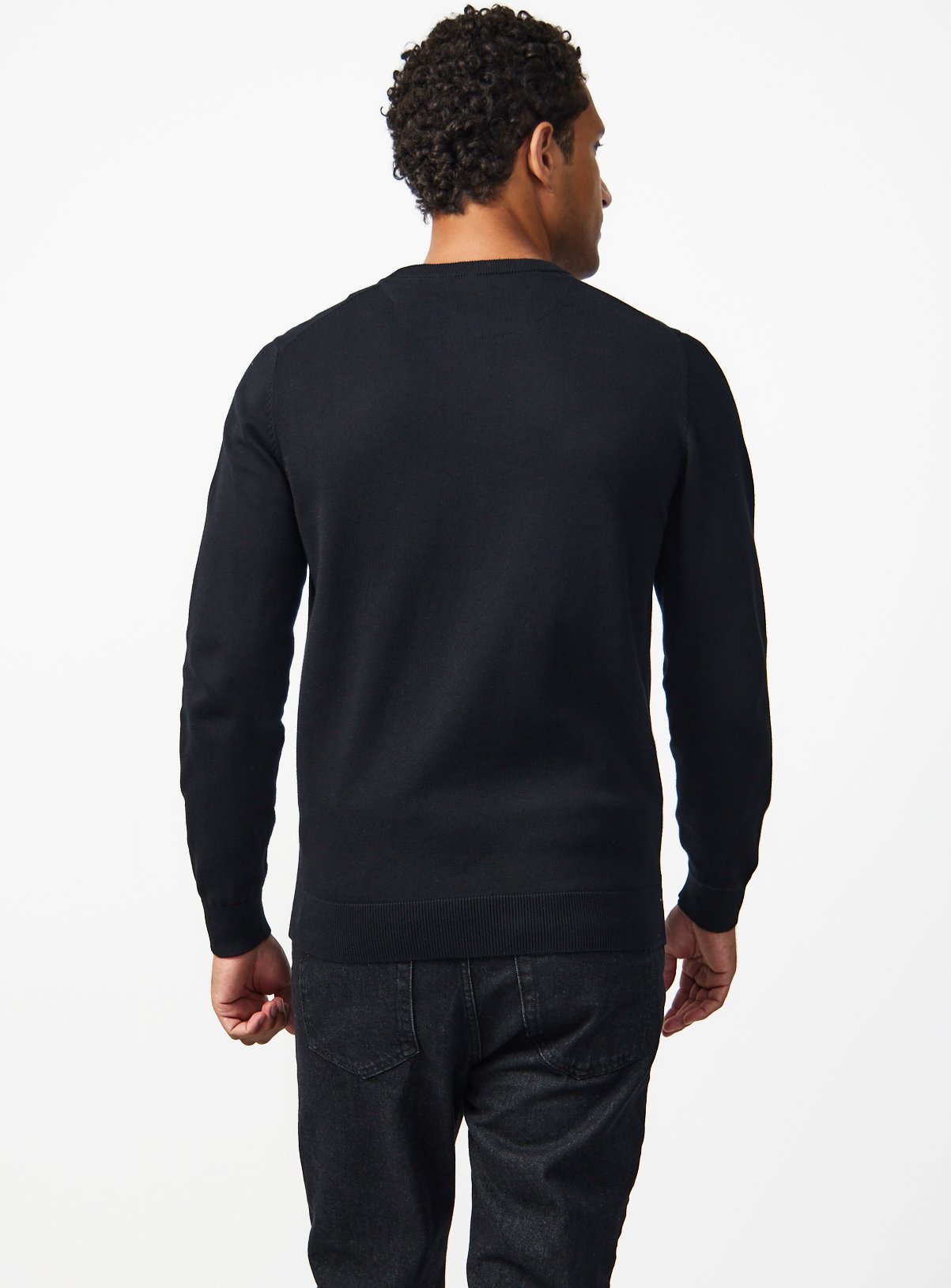 Black Crew Neck Jumper XXXL - Image 4 thumbnail