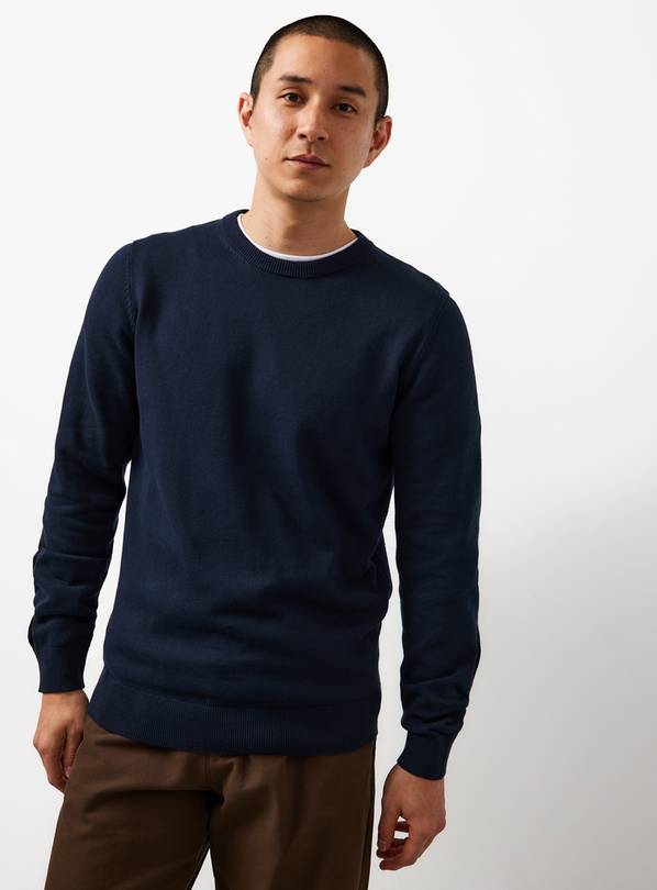 Navy Crew Neck Jumper L