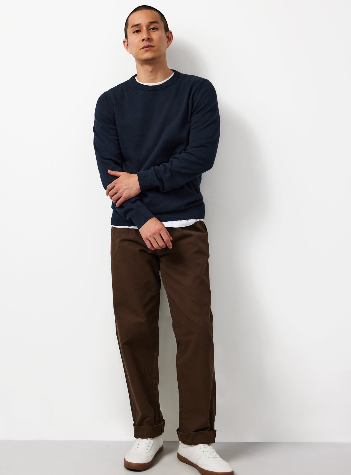 Navy Crew Neck Jumper L - Image 2 thumbnail