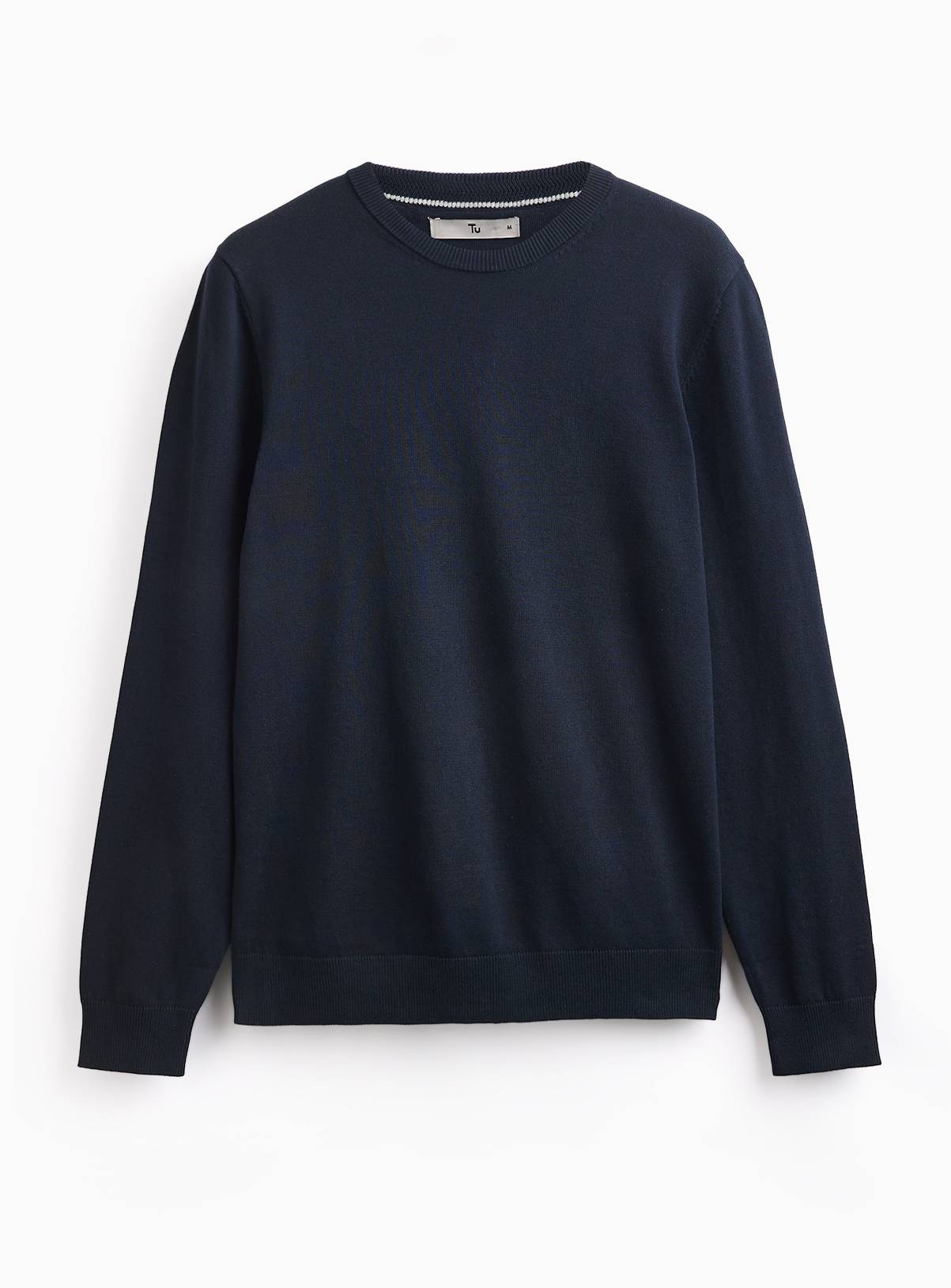 Navy Crew Neck Jumper L - Image 3