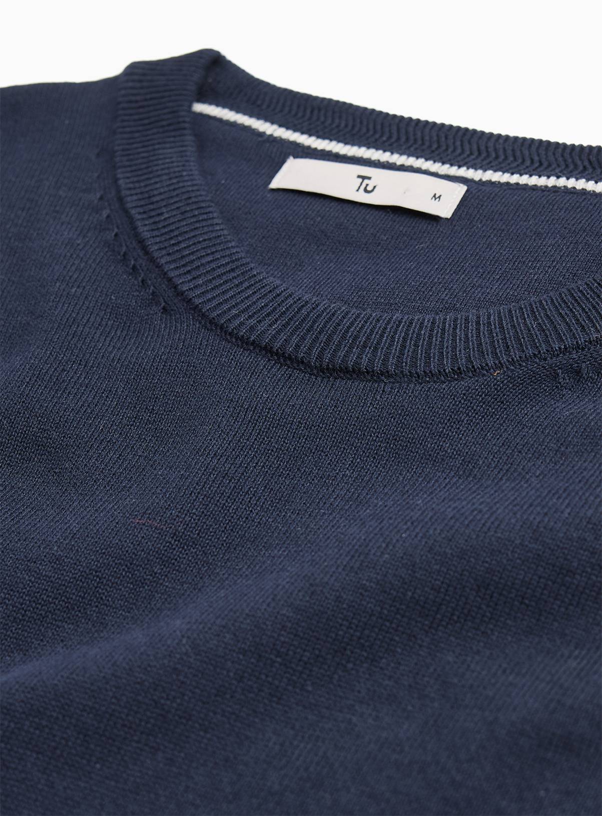 Navy Crew Neck Jumper L - Image 4