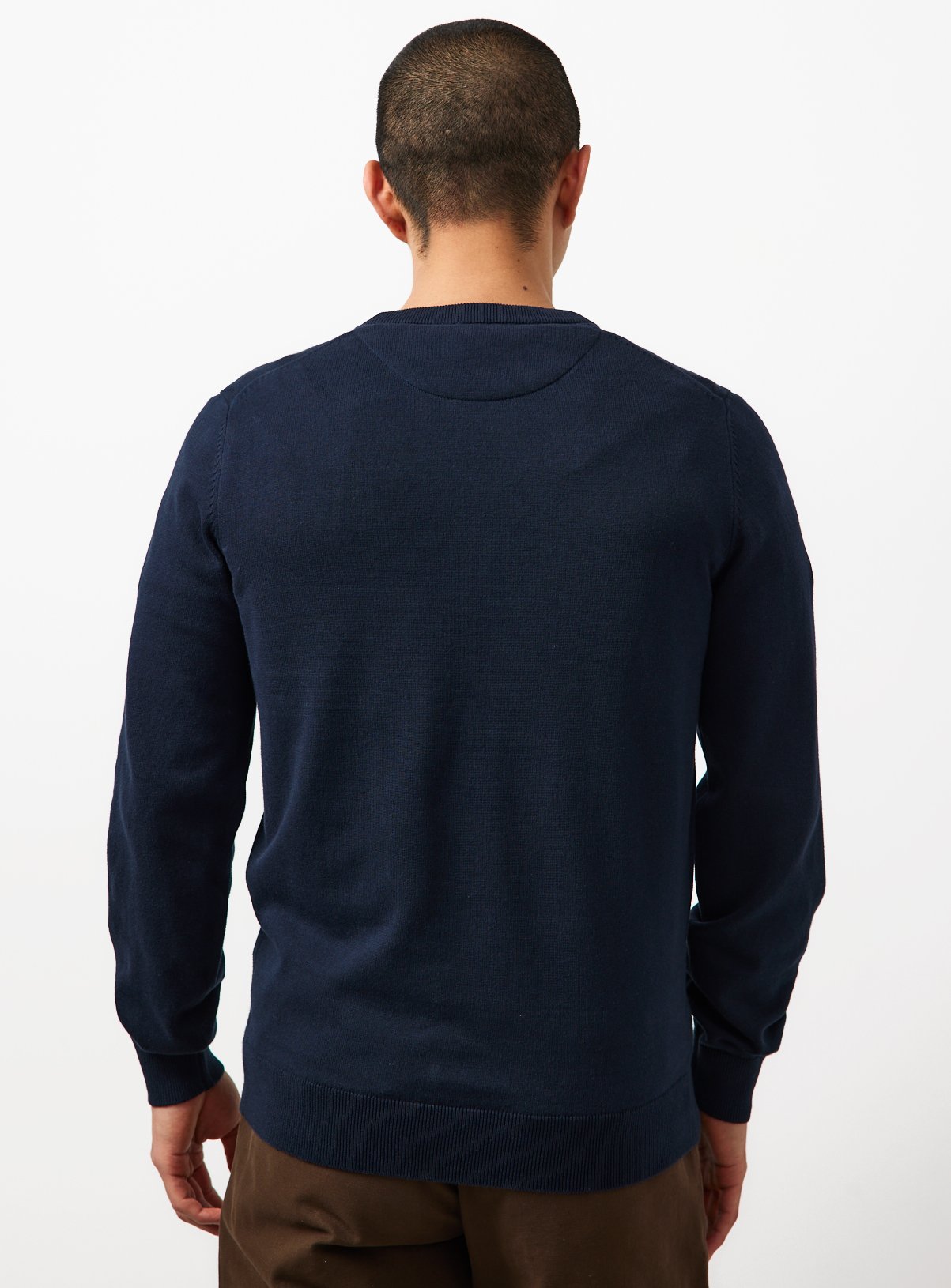 Navy Crew Neck Jumper L - Image 5 thumbnail