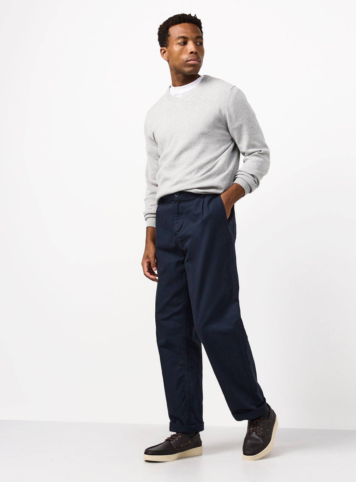 Grey V Neck Jumper XXXL - Image 2 thumbnail