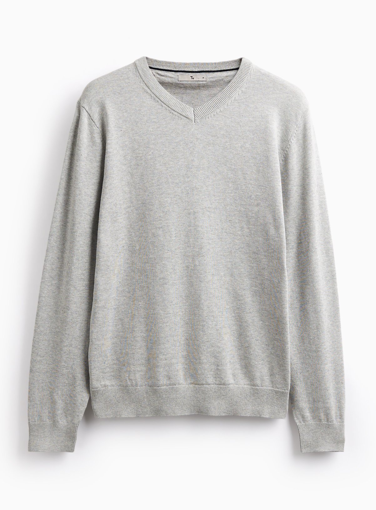 Grey V Neck Jumper XXXL - Image 3 thumbnail