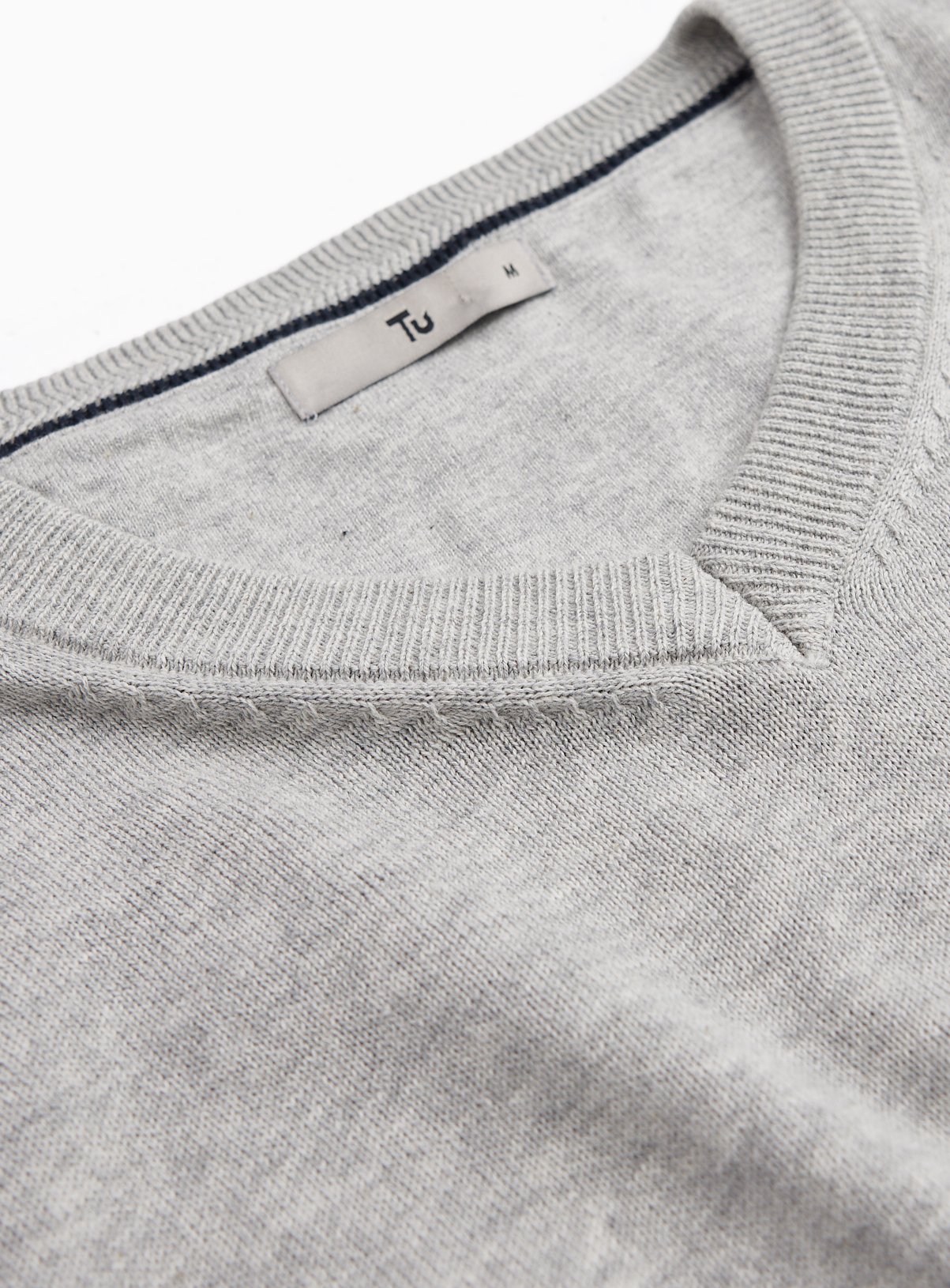 Grey V Neck Jumper XXXL - Image 4 thumbnail