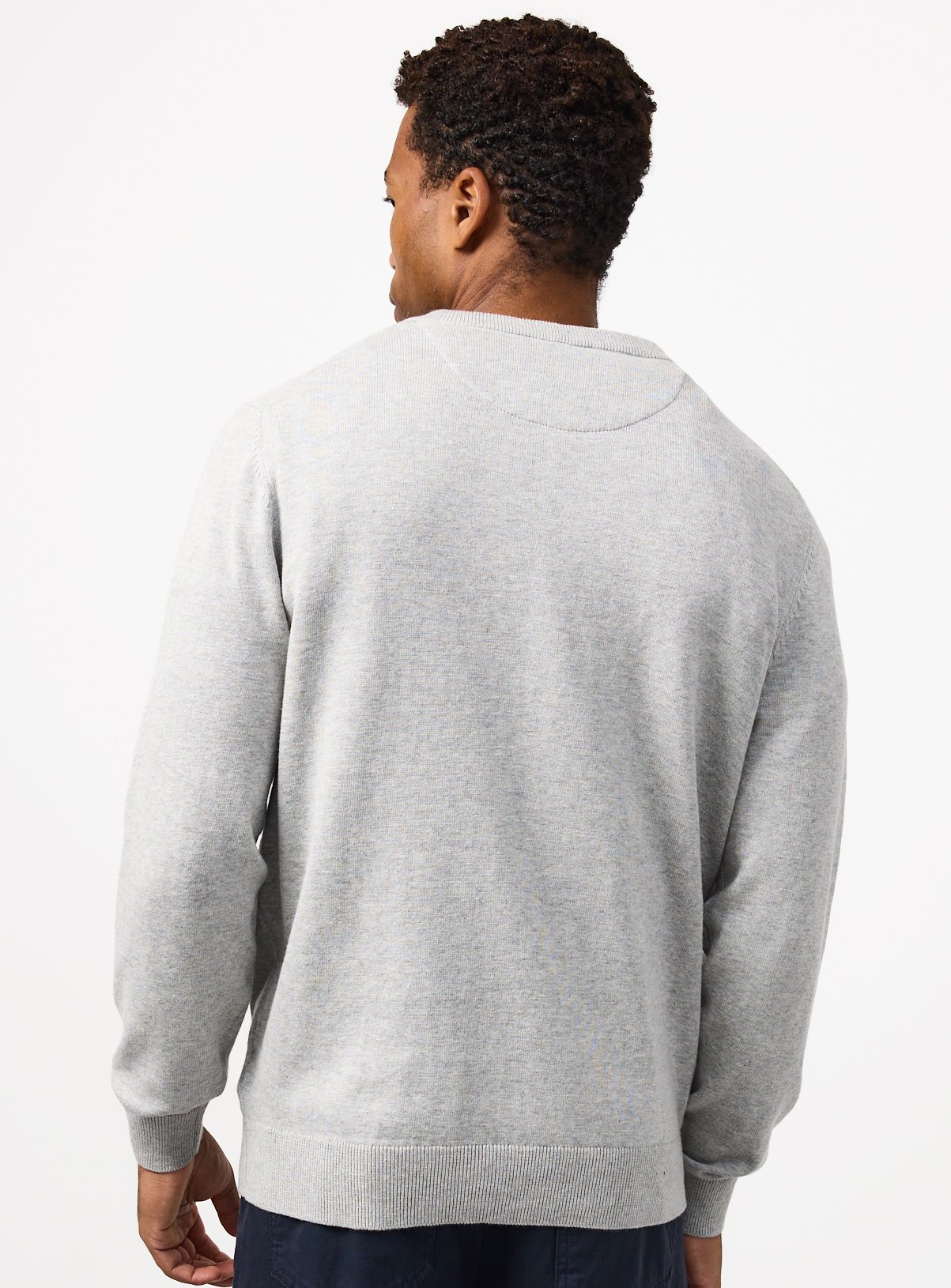 Grey V Neck Jumper XXXL - Image 5 thumbnail
