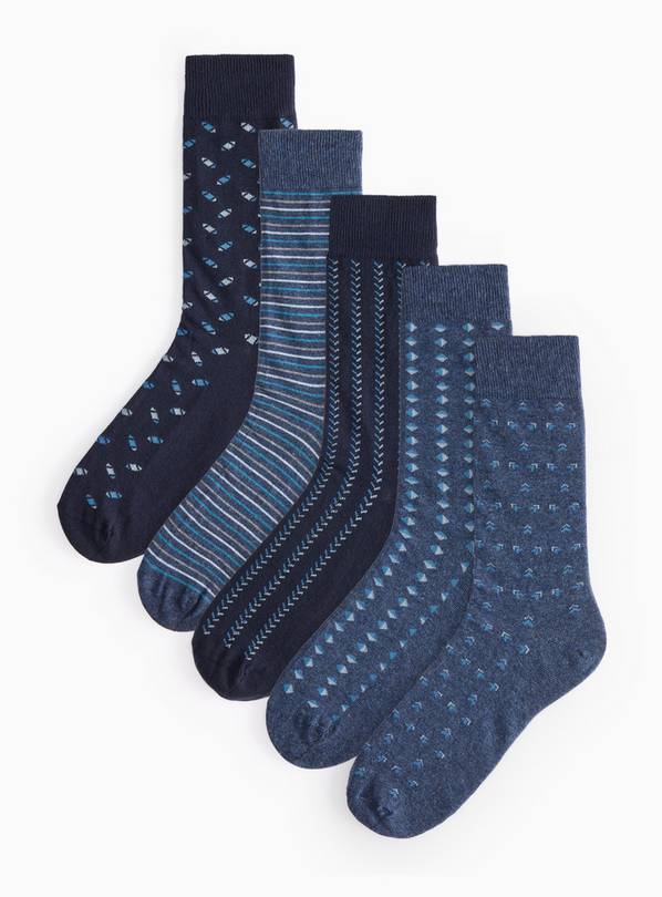 Multi Stripe Ankle Socks 5 Pack 9-12