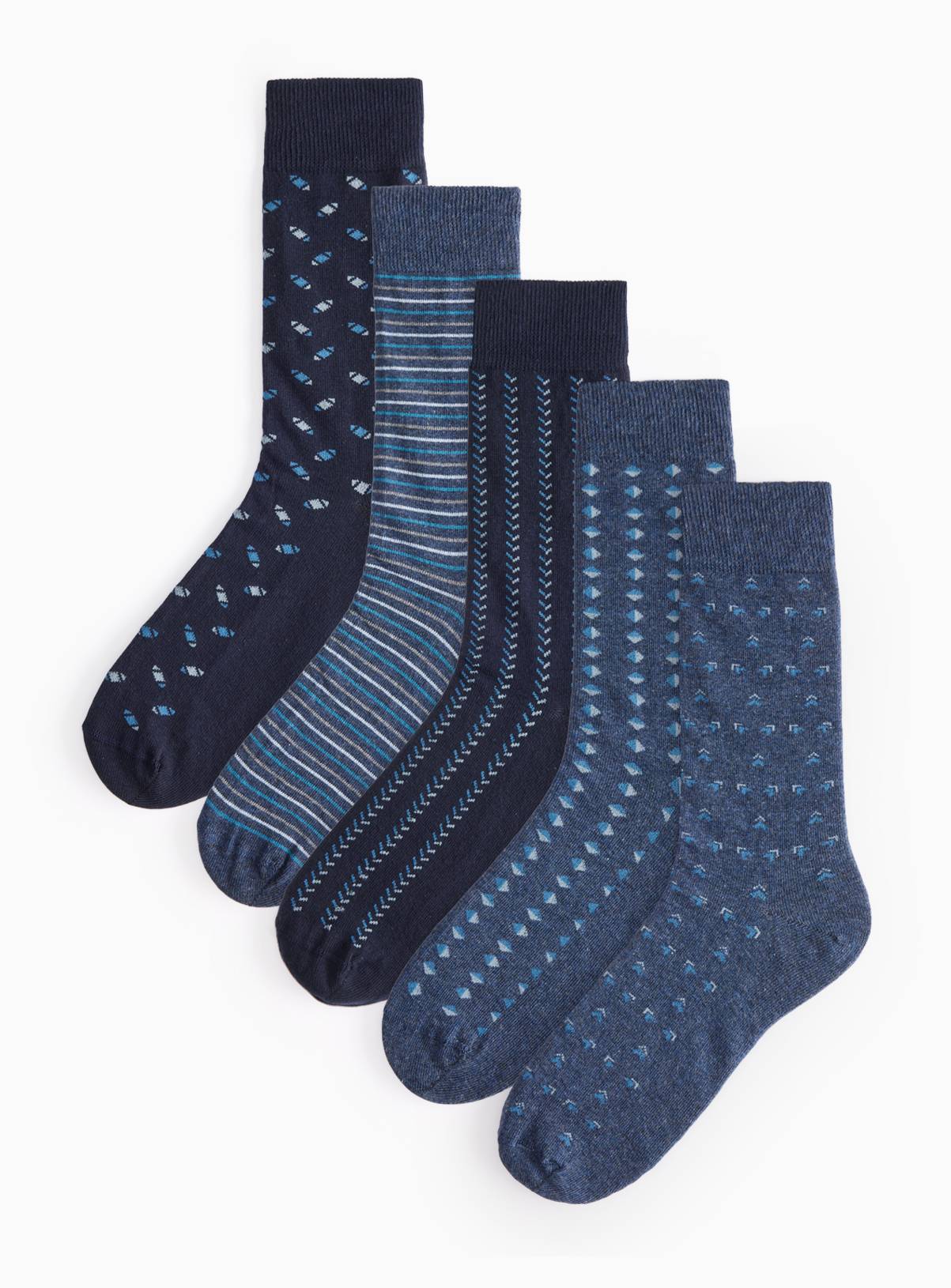 Multi Stripe Ankle Socks 5 Pack 9-12 - Image 1