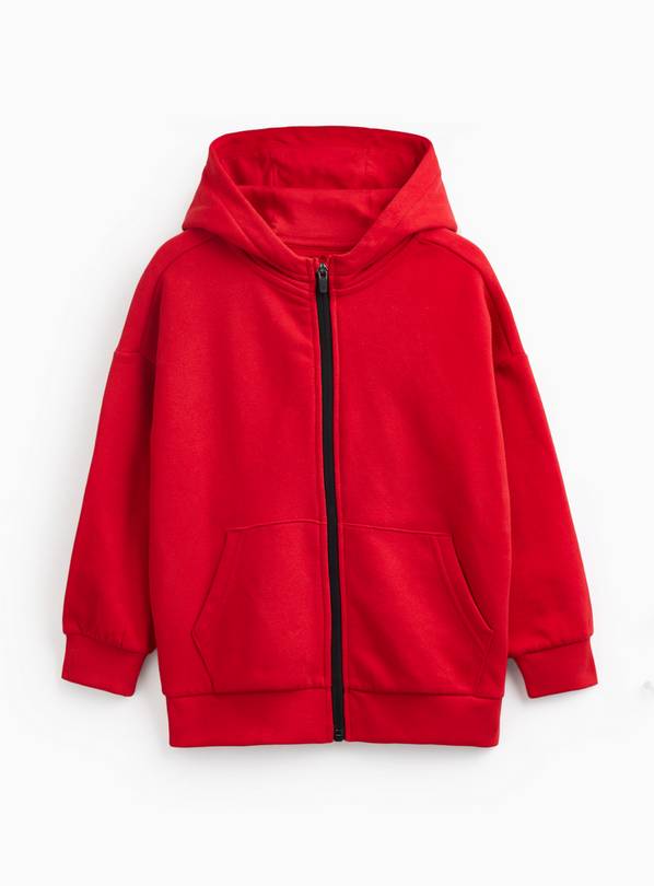 Red Zip Through Hoodie 5 years