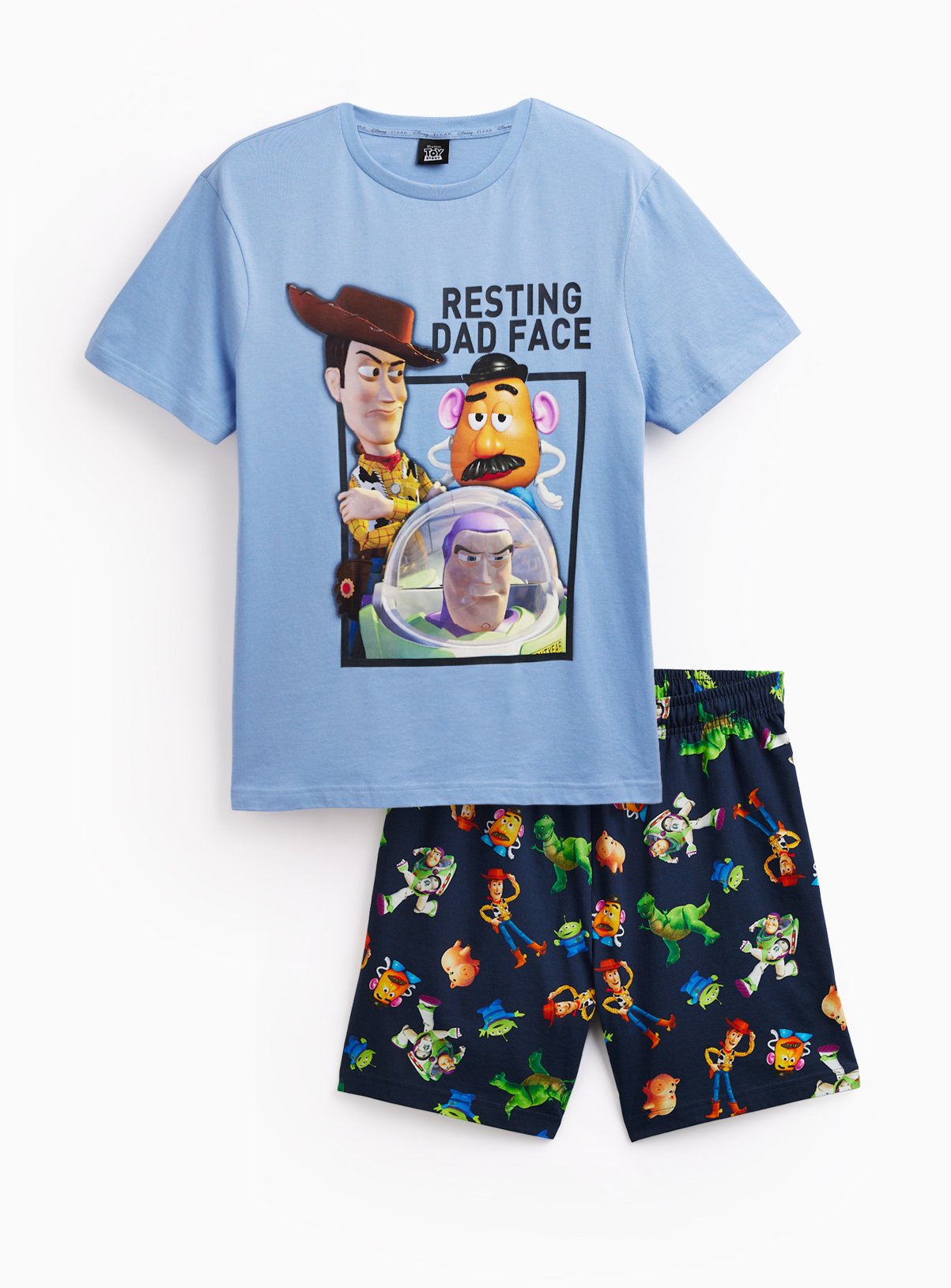 Blue Toy Story Print Shortie Pyjamas XL - Image 2 thumbnail