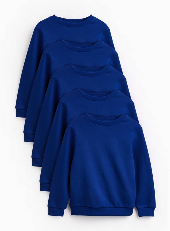 Blue Crew Neck Sweatshirts 5 Pack 5 years