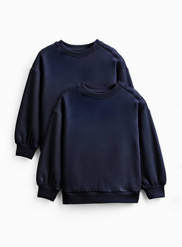 Navy Crew Neck Sweatshirts 2 Pack 6 years
