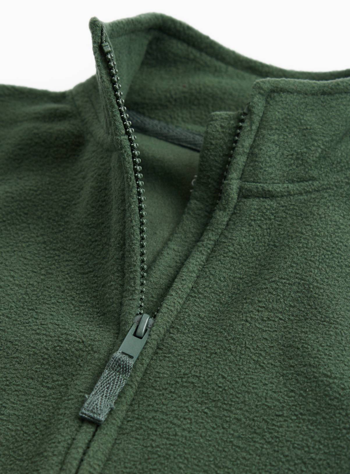 Green Polyester Micro Fleece Long Sleeve Jacket 12 years - Image 2