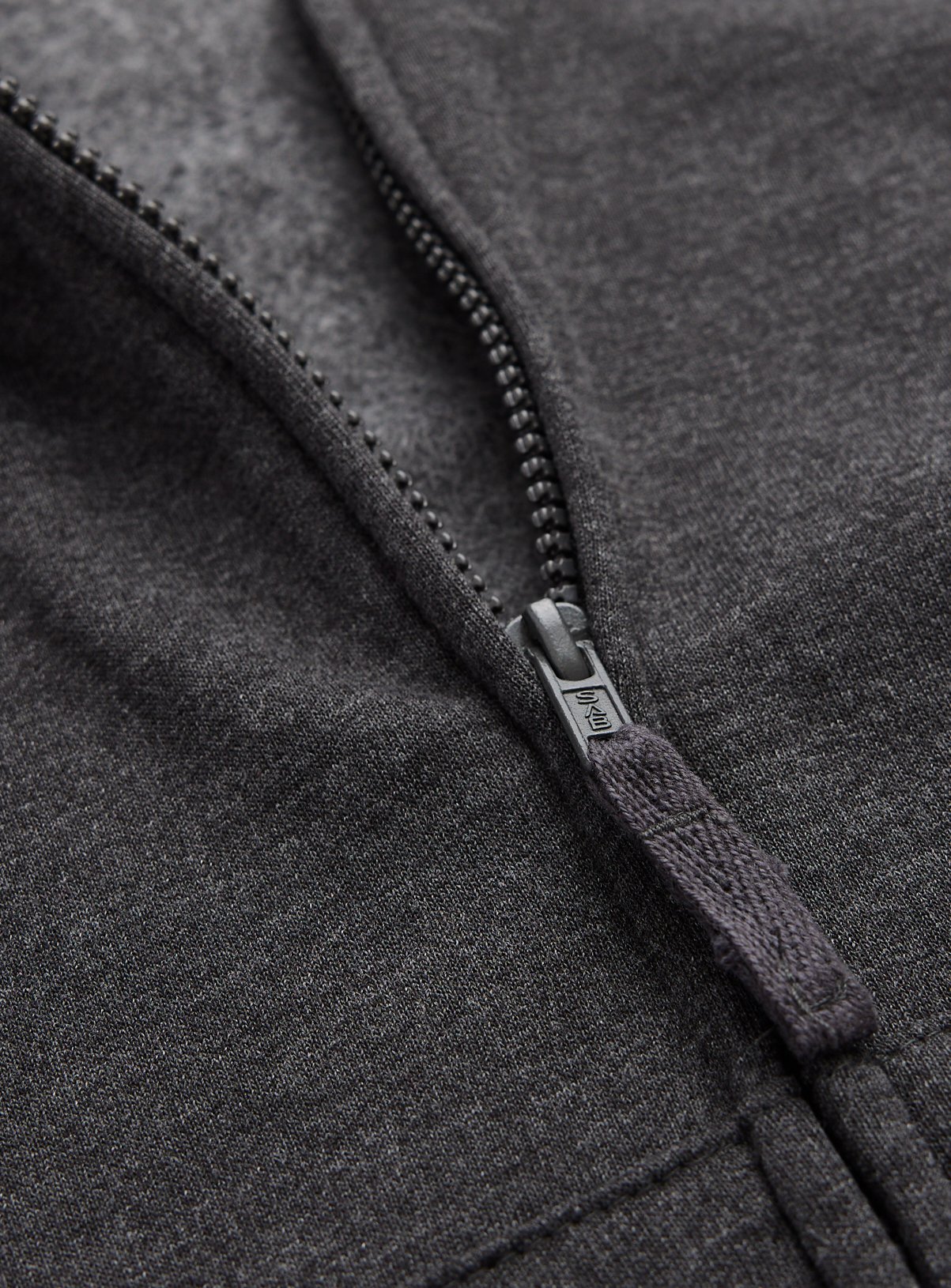 Grey Brushed Fleece Cotton Blend Full Zip Hoodie 11 years - Image 2 thumbnail
