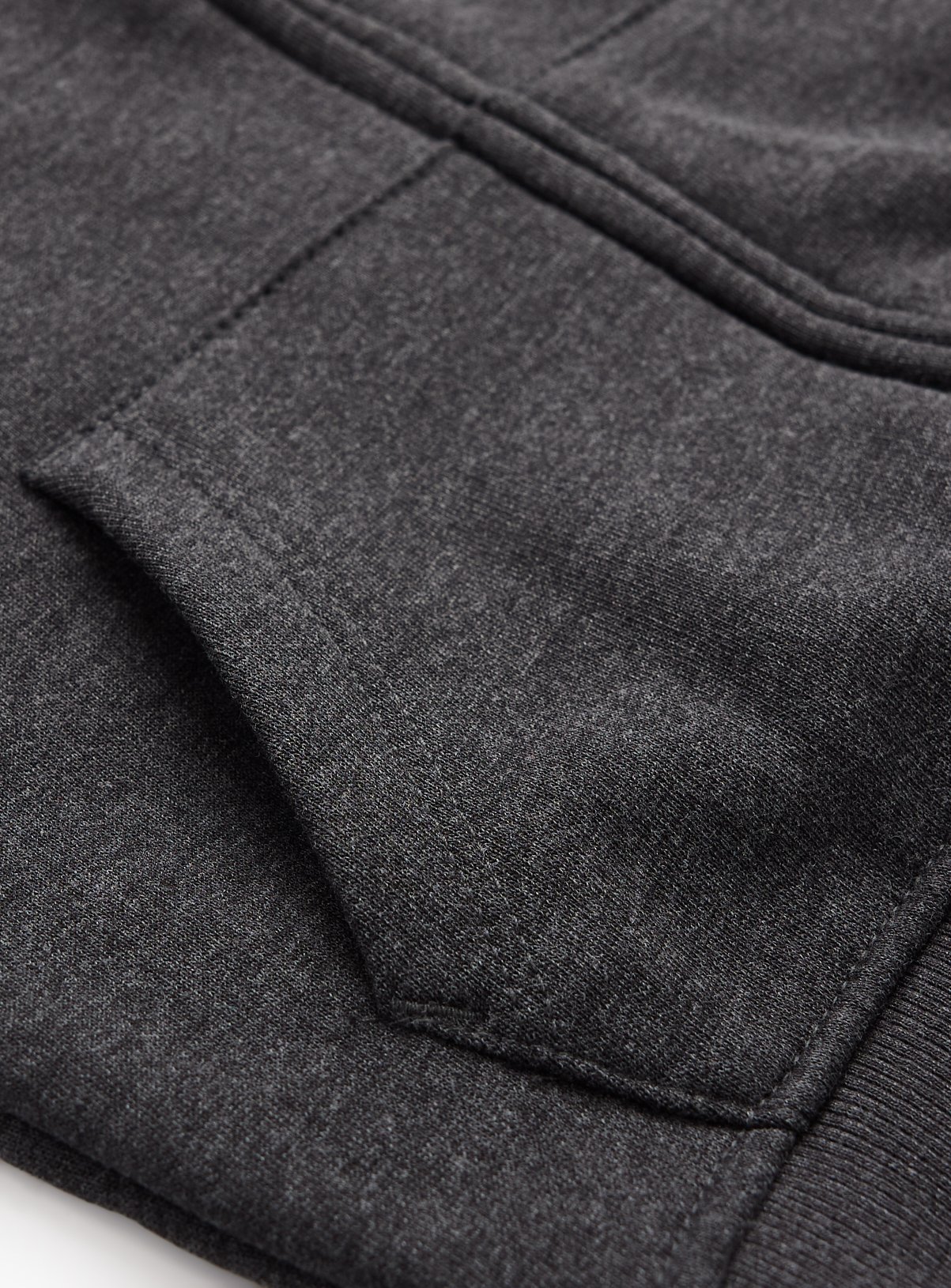 Grey Brushed Fleece Cotton Blend Full Zip Hoodie 11 years - Image 4 thumbnail