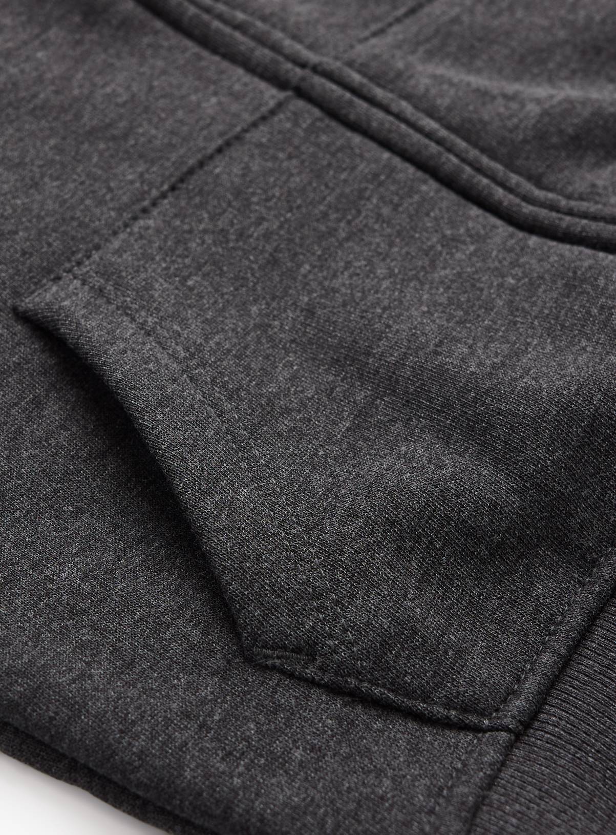 Grey Brushed Fleece Cotton Blend Full Zip Hoodie 11 years - Image 4