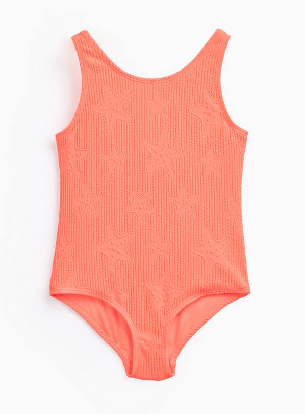 Orange Textured Swimsuit 1.5-2 years