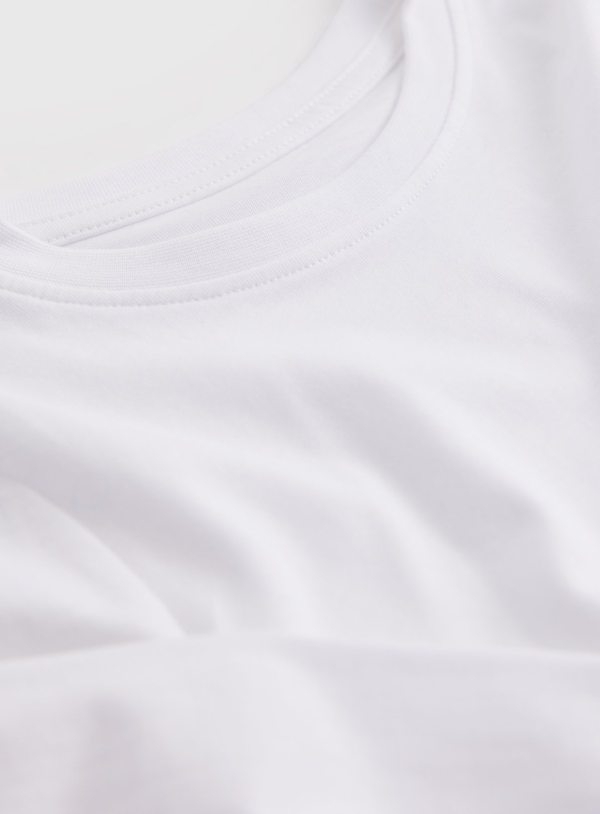 White Cotton Long Sleeve Crew Neck T-Shirts 5 Pack 12 years - Image 2 thumbnail