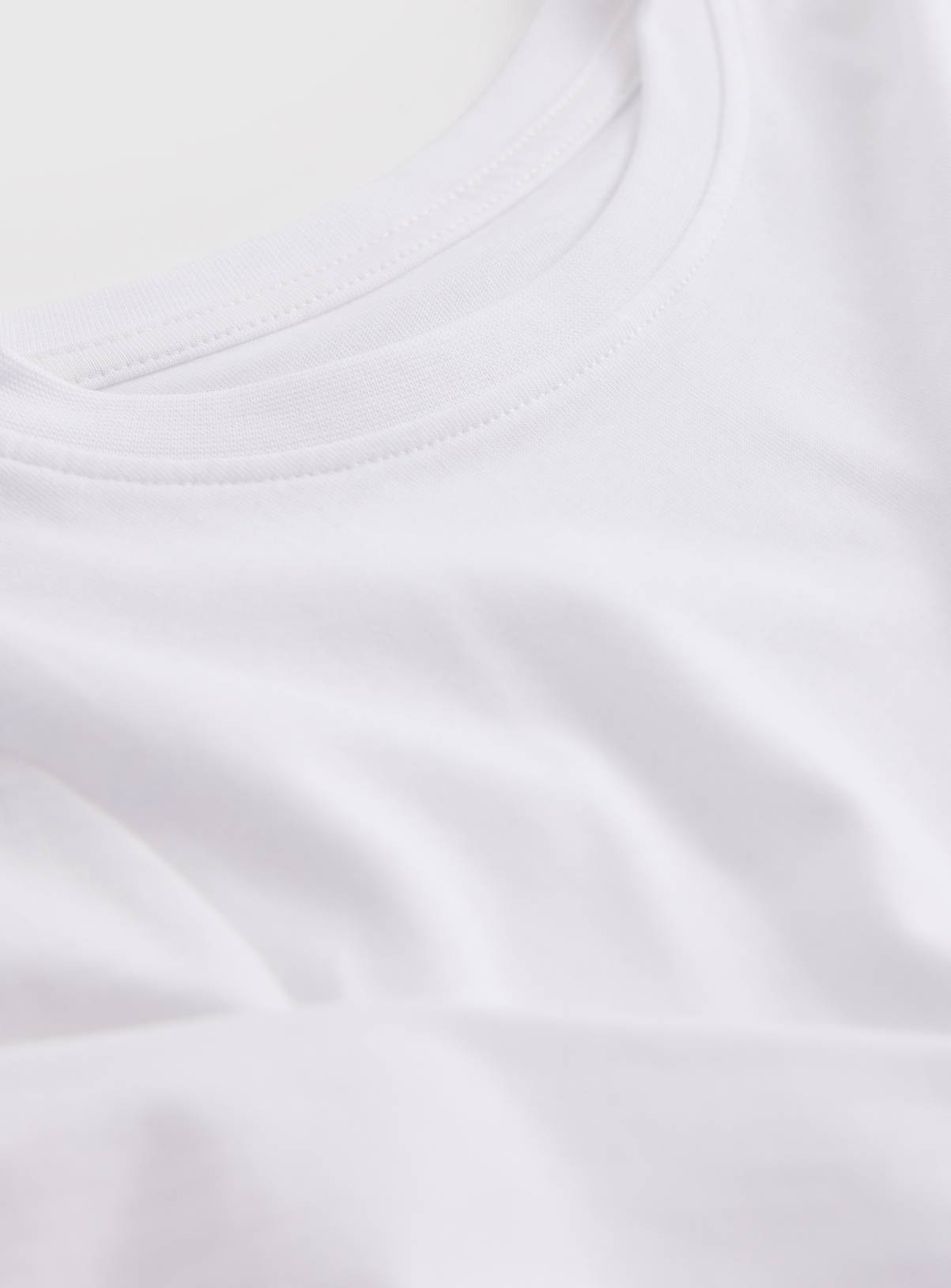 White Cotton Long Sleeve Crew Neck T-Shirts 5 Pack 12 years - Image 2