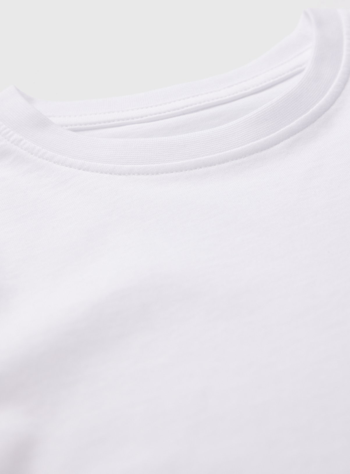 White Cotton Long Sleeve Crew Neck T-Shirts 5 Pack 12 years - Image 3 thumbnail
