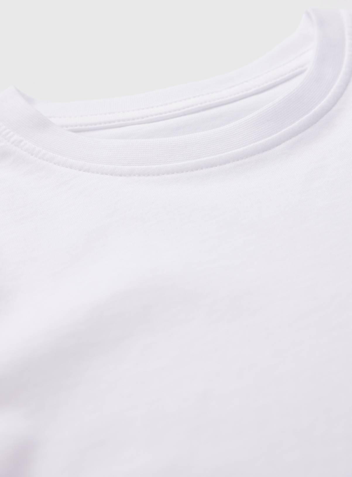 White Cotton Long Sleeve Crew Neck T-Shirts 5 Pack 12 years - Image 3