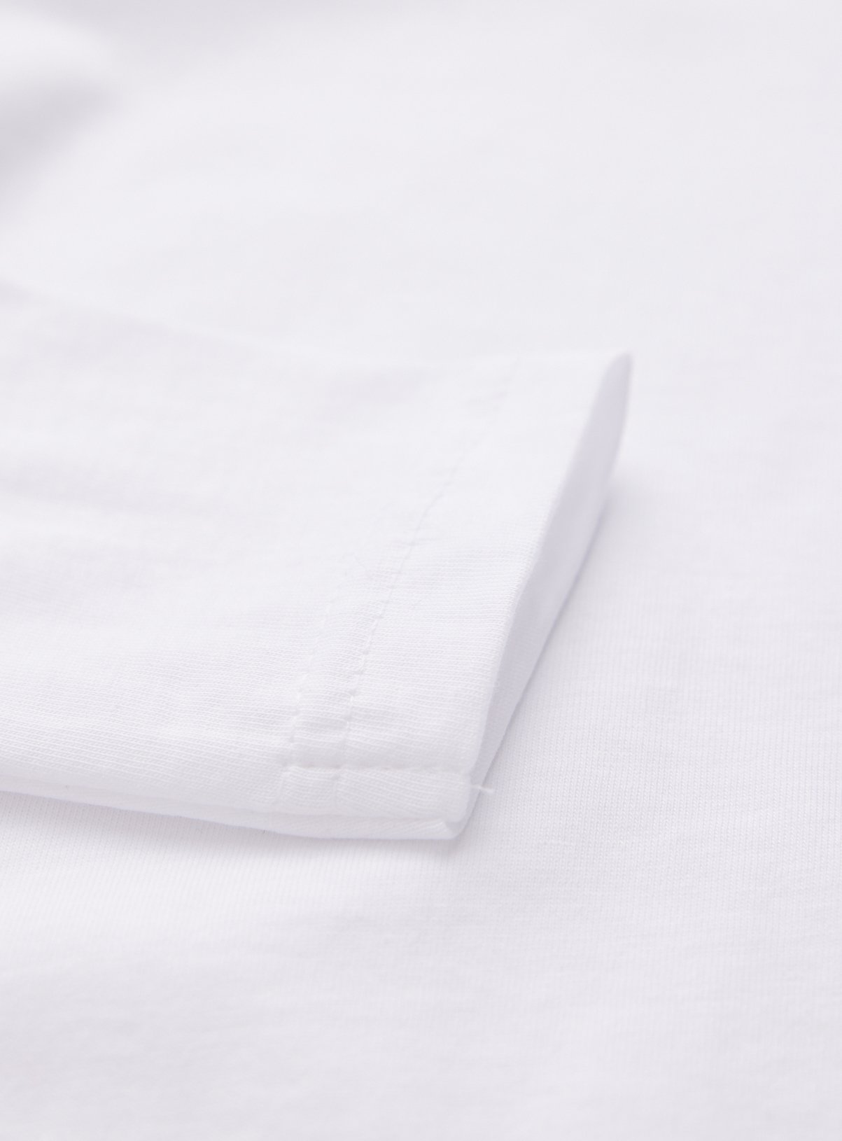White Cotton Long Sleeve Crew Neck T-Shirts 5 Pack 12 years - Image 4 thumbnail