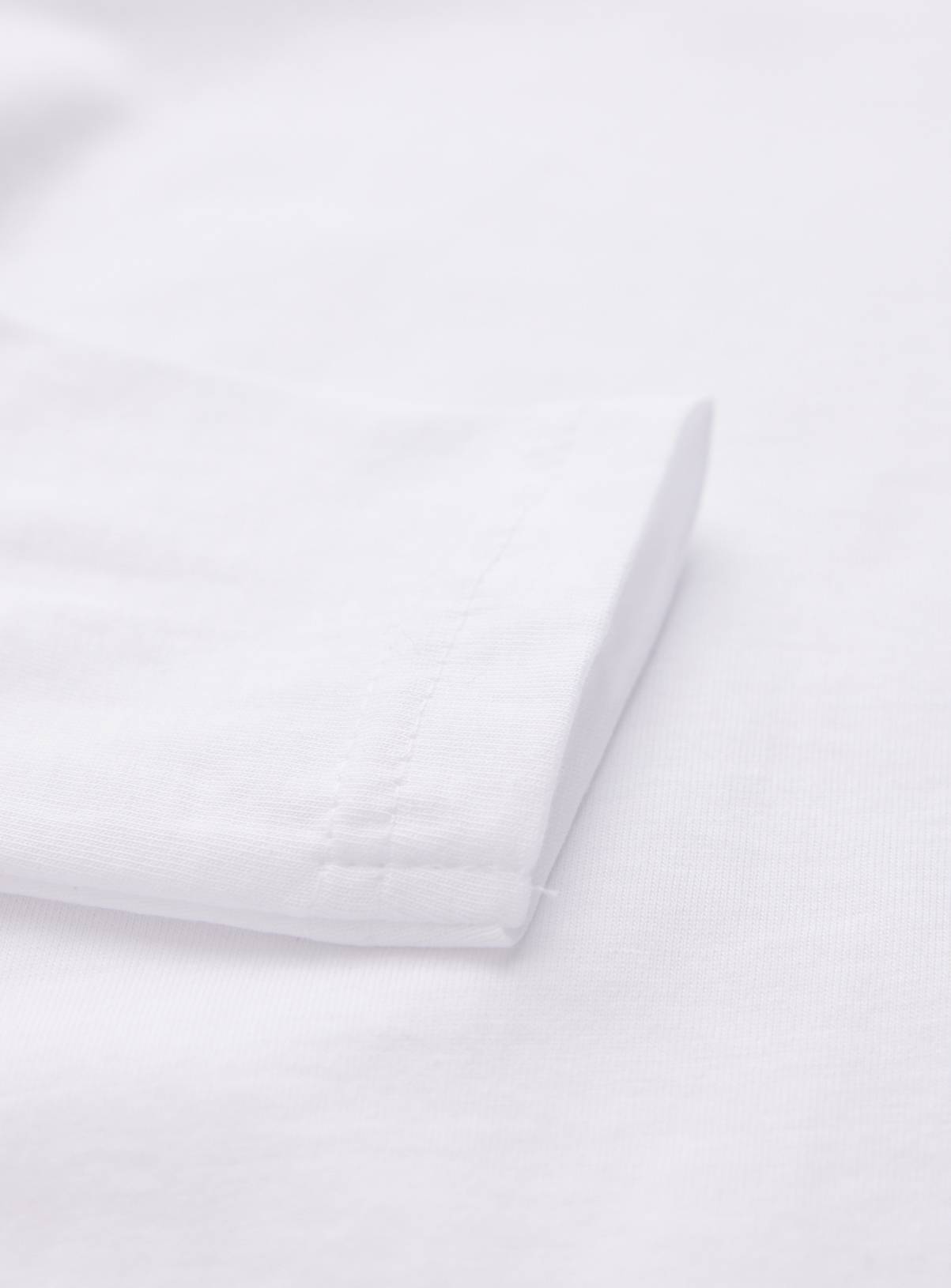 White Cotton Long Sleeve Crew Neck T-Shirts 5 Pack 12 years - Image 4