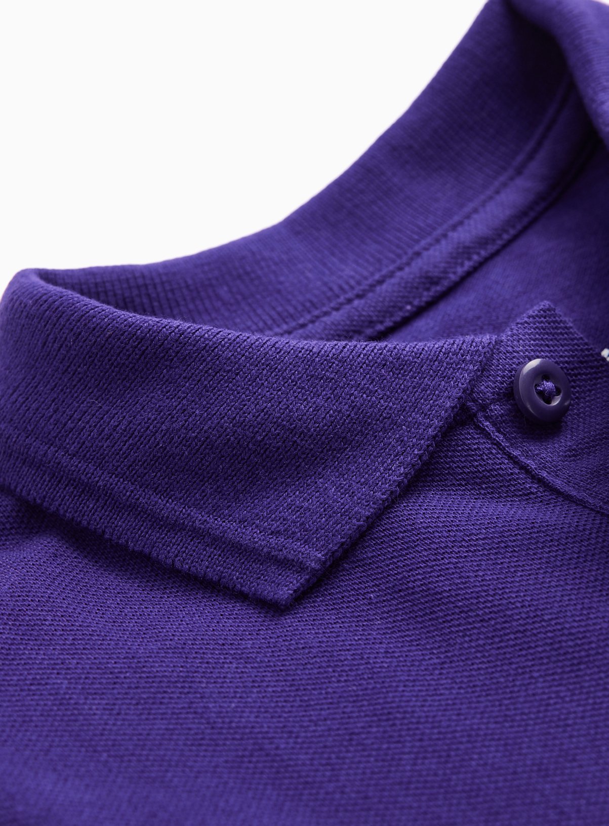 5 Pack Purple Unisex Polo Shirts 8 years - Image 2 thumbnail