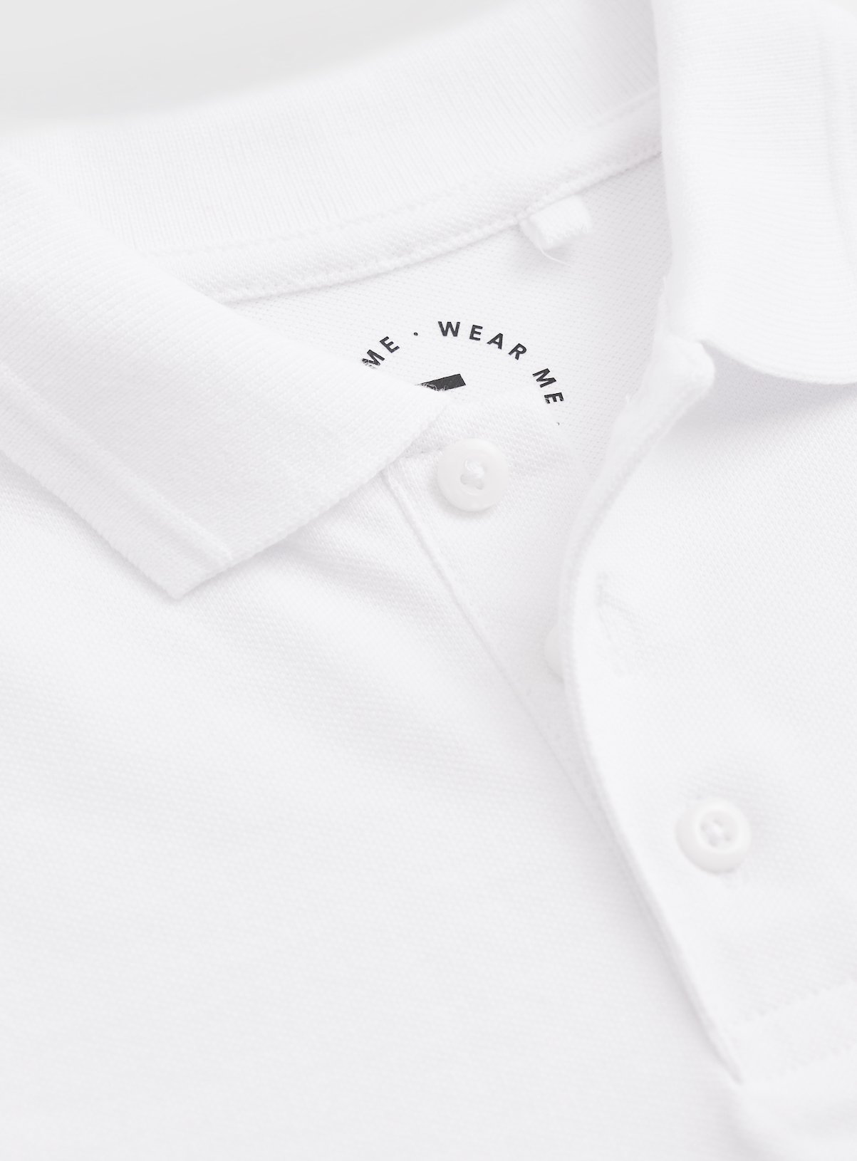 White Cotton Standard Collar Polo Shirts 7 Pack 6 years - Image 2 thumbnail