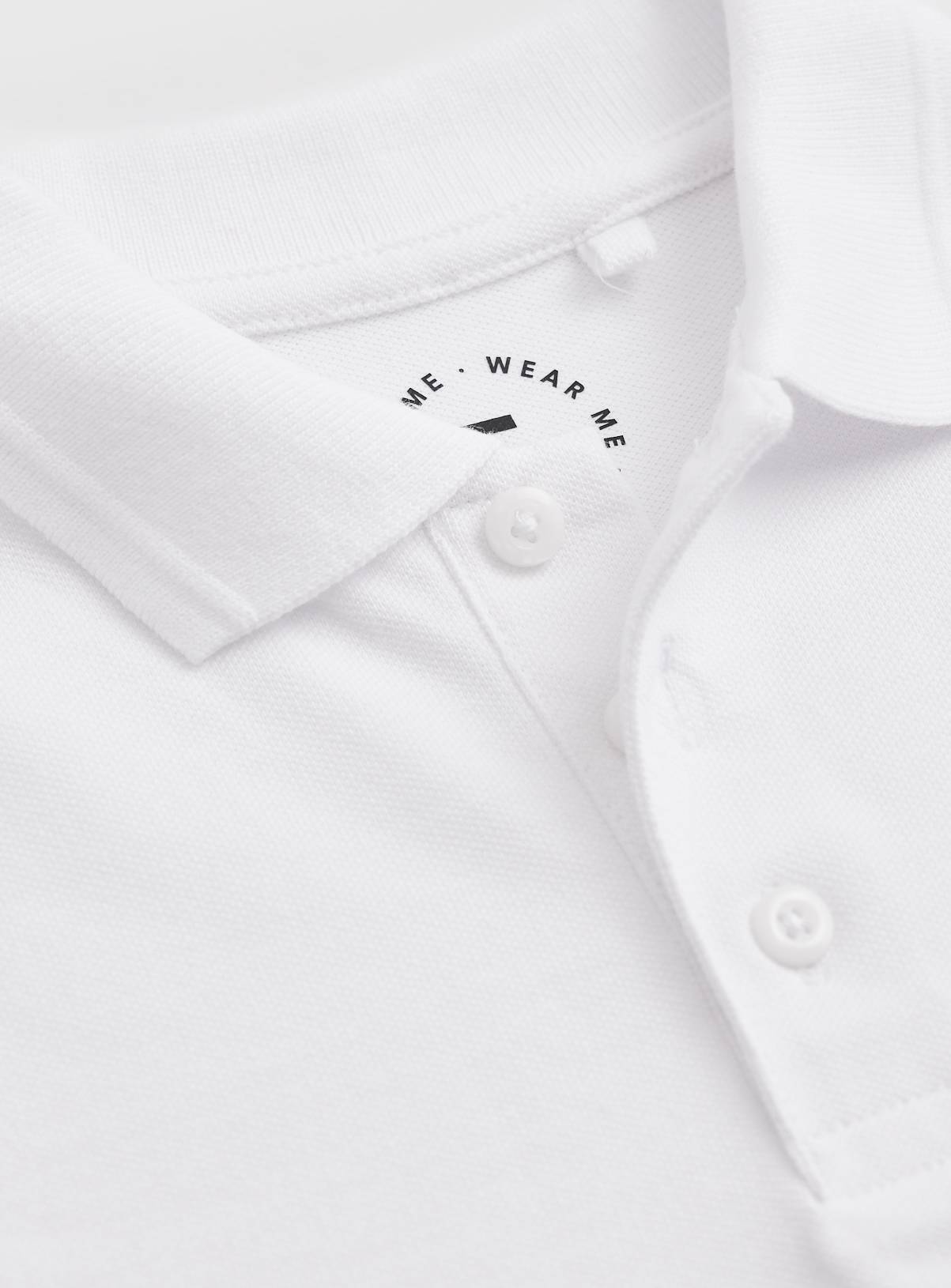 White Cotton Piqué Polo Shirts 10 Pack 6 years - Image 2