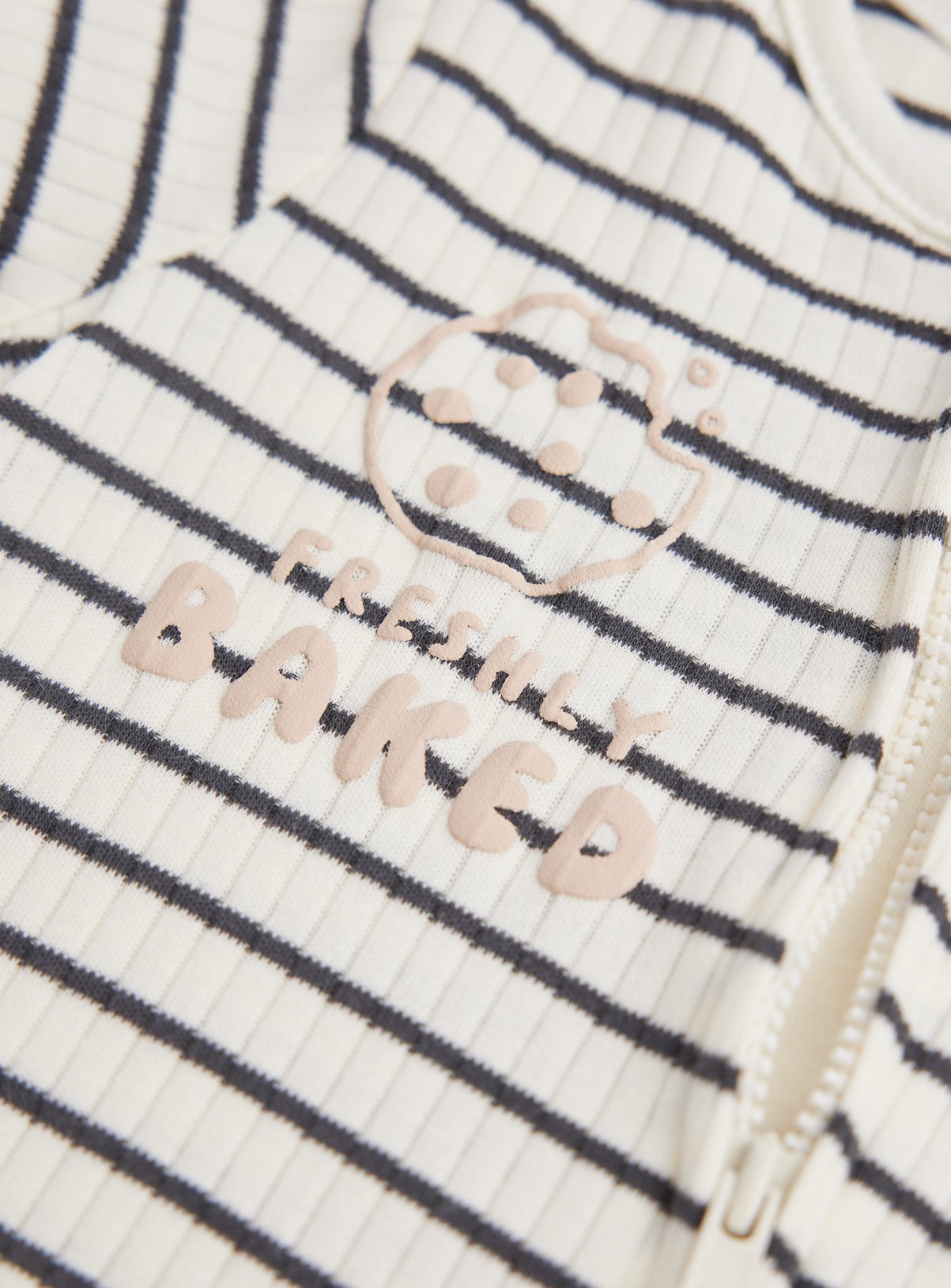 Stripe Toast Print Romper 2 Pack Up to 3 mths - Image 2 thumbnail