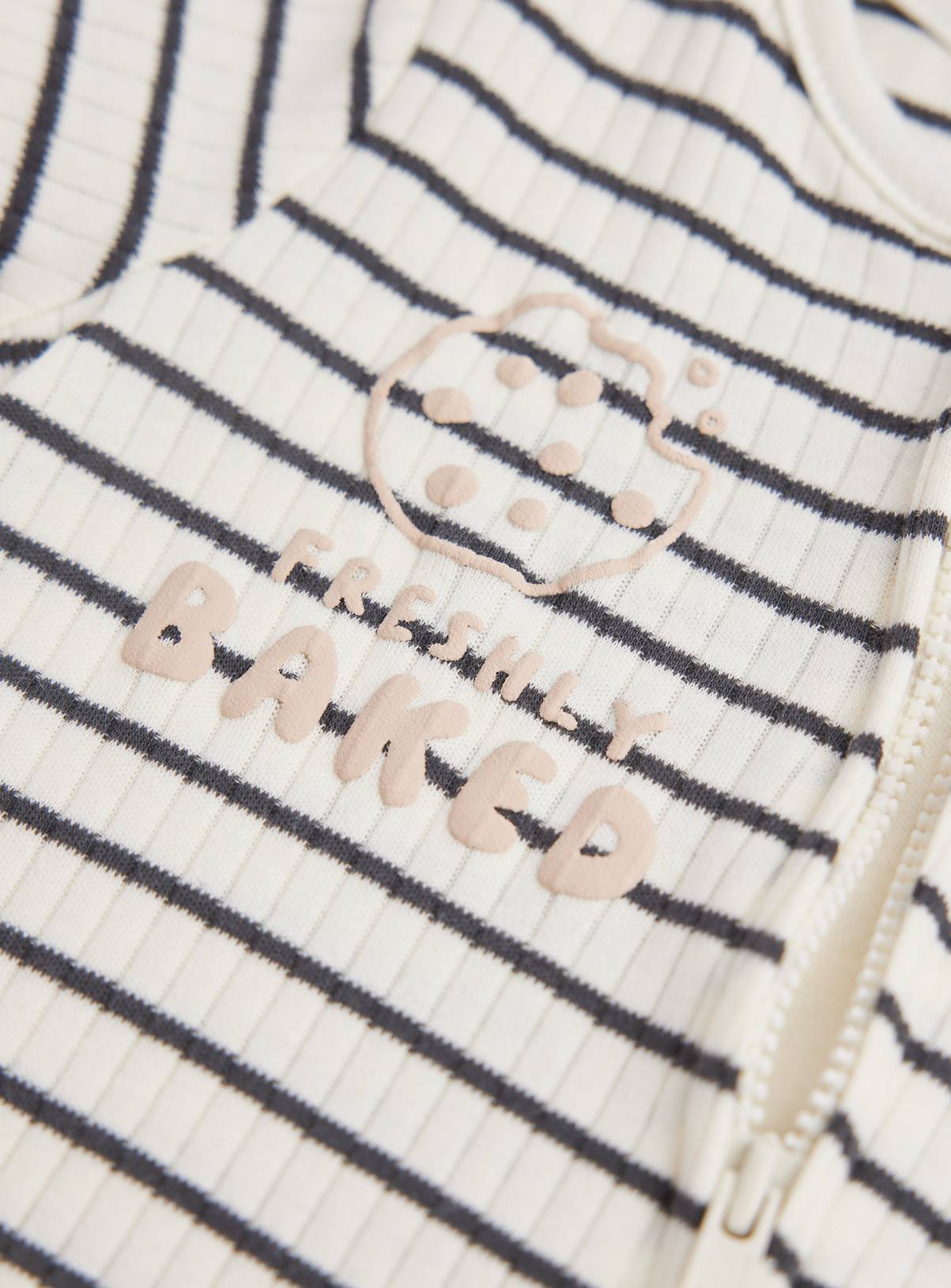 Stripe Toast Print Romper 2 Pack Up to 3 mths - Image 2
