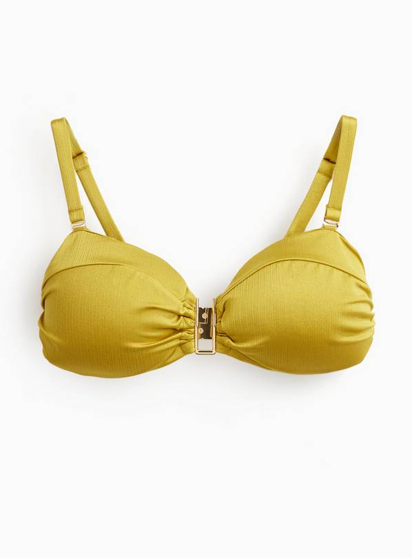 Gold High Shine Bandeau Bikini Top 16