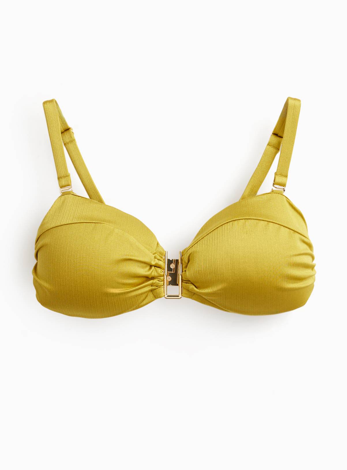 Gold High Shine Bandeau Bikini Top 16 - Image 3