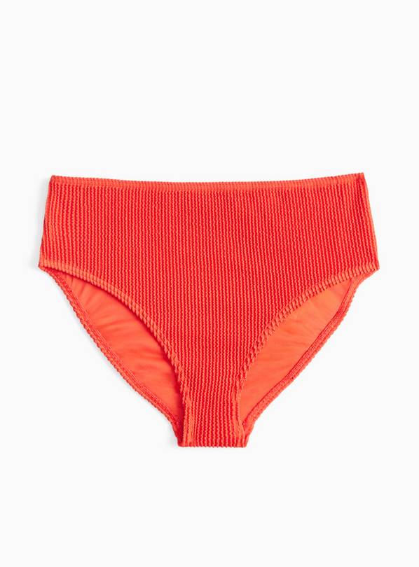 Red Crinkle Full Brief Bikini Bottoms 18