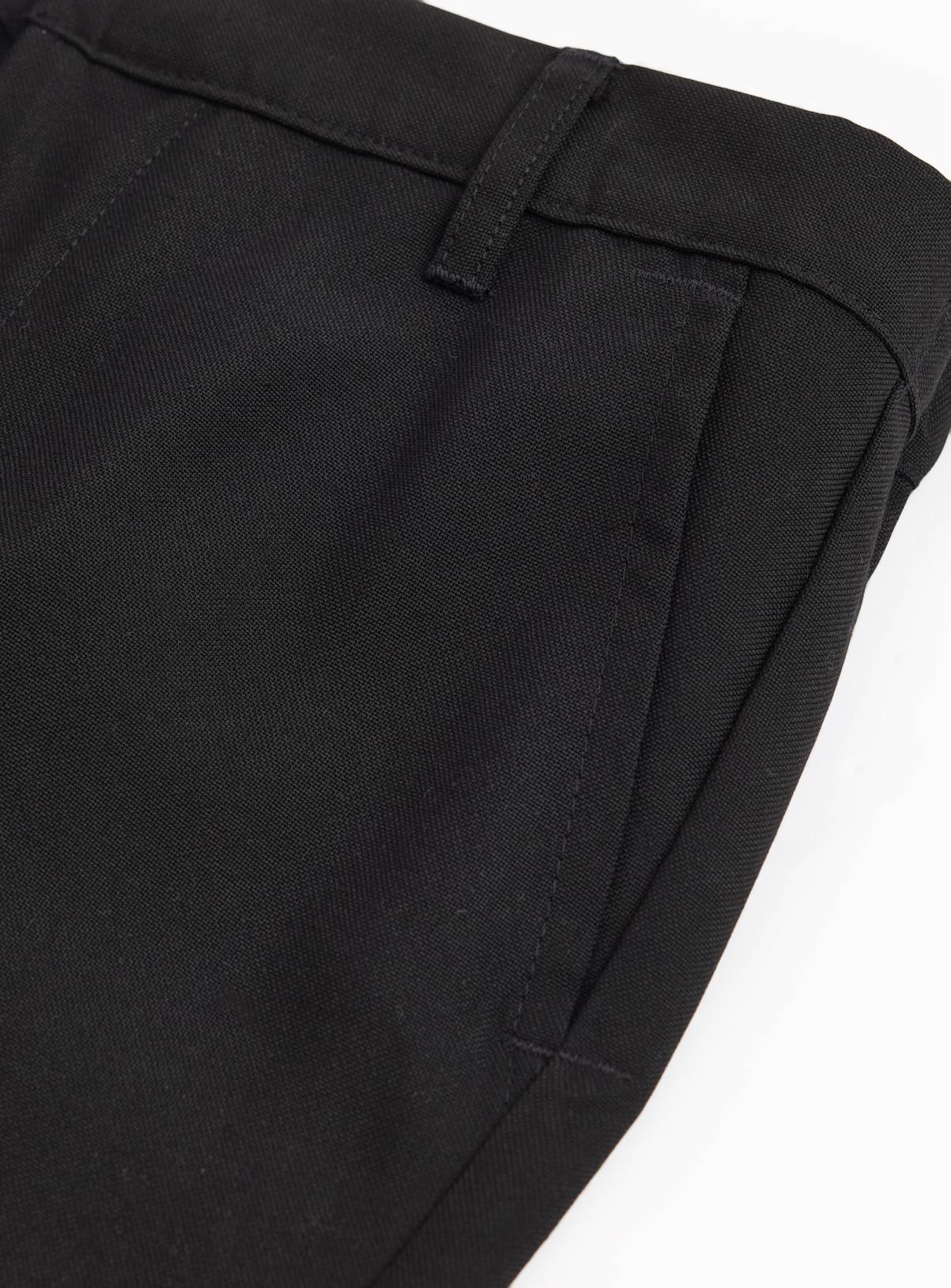 Black Woven Reinforced Knees and Extendable Hem Trousers 5 Pack 3 years - Image 2