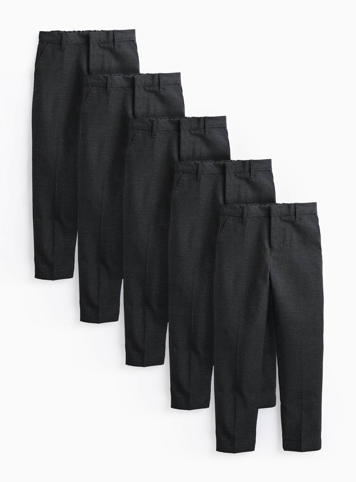 5 Pack Grey Slim Fit Woven Trousers 4 years - Image 1