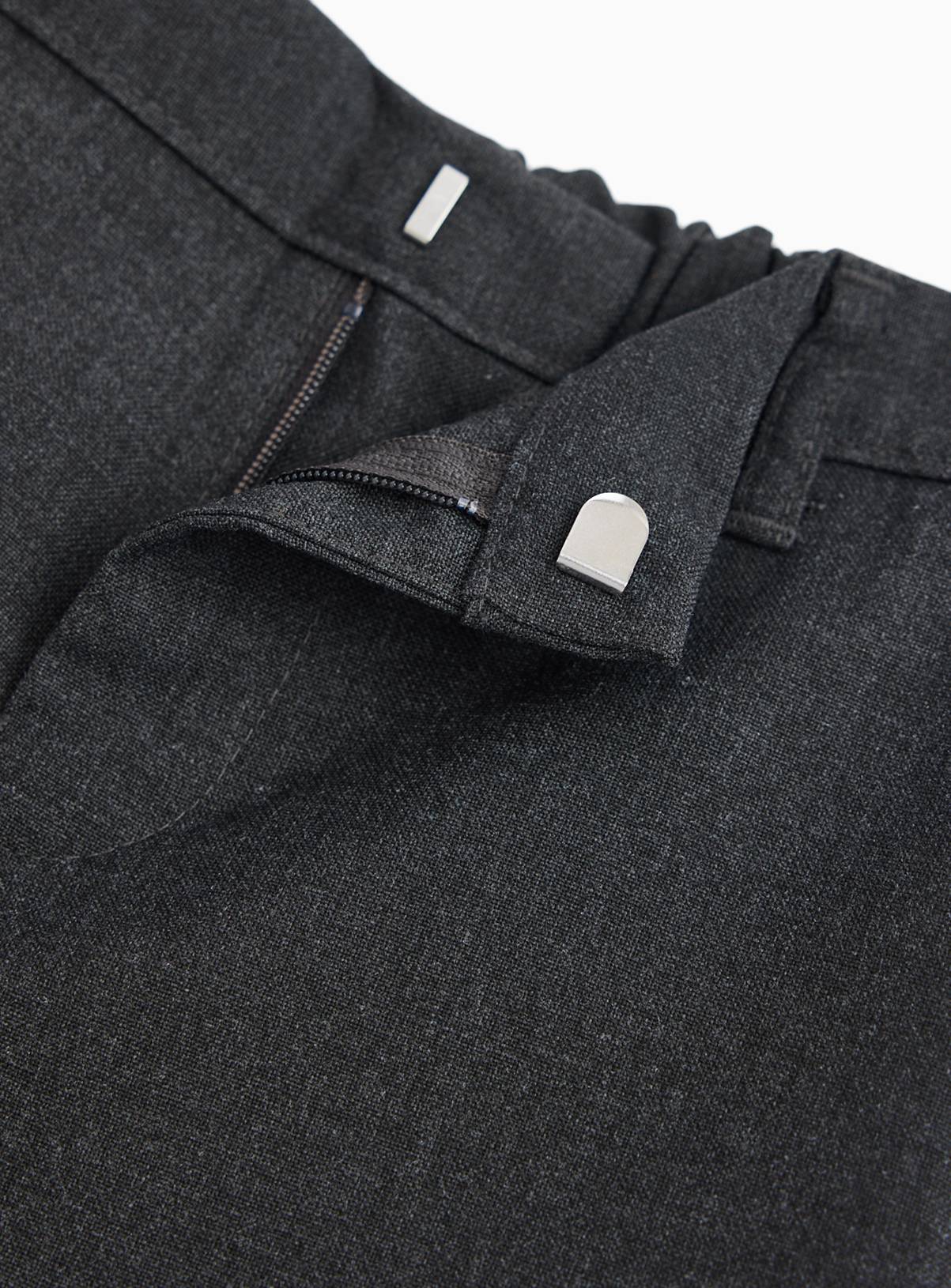 Grey Longer Leg Woven Trousers 5 Pack 9 years - Image 2
