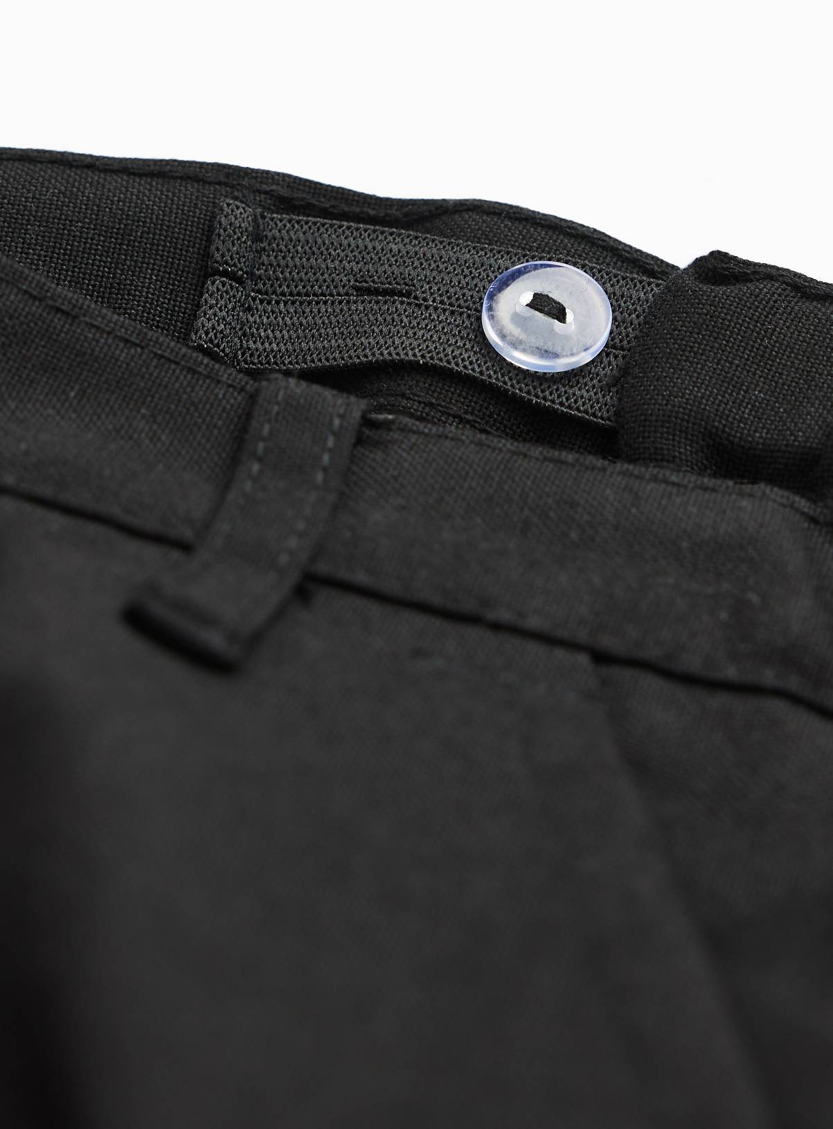 Black Woven Reinforced Knee Extendable Hem Trousers 5 Pack 9 years - Image 4