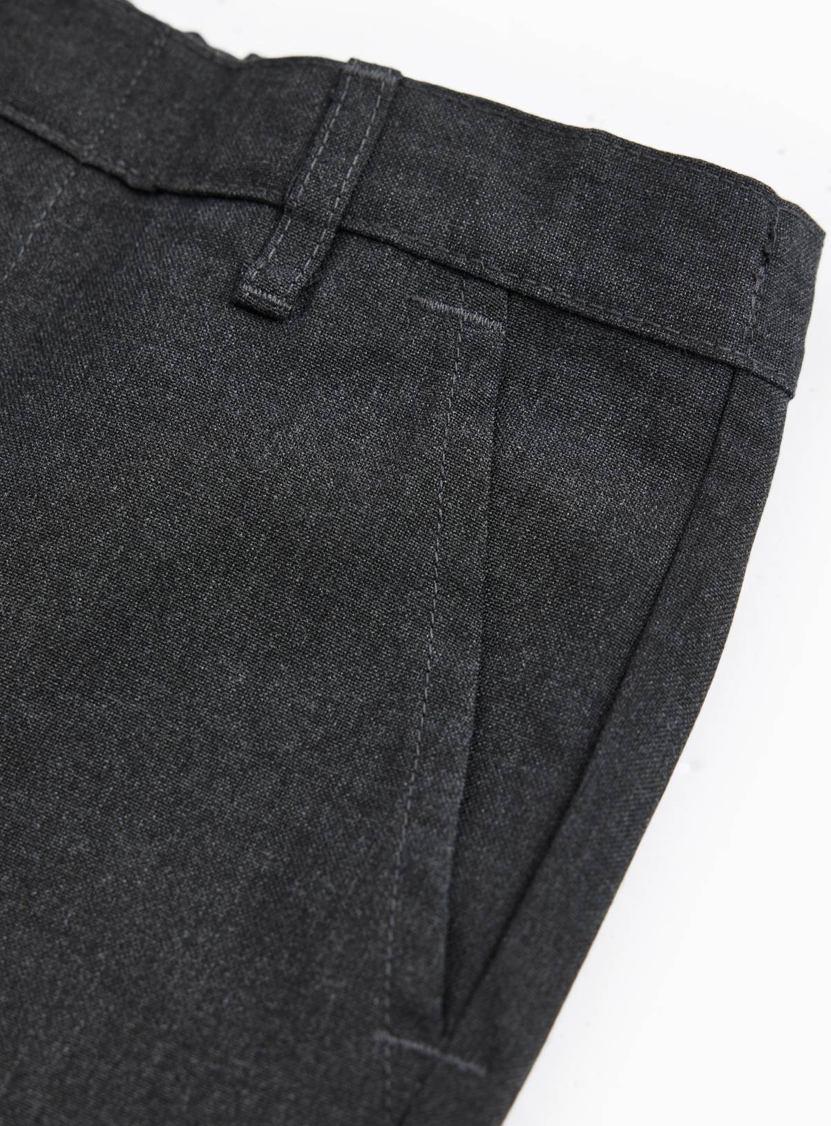 5 Pack Grey Woven Trousers with Reinforced Knees & Extendable Hem 8 years - Image 3