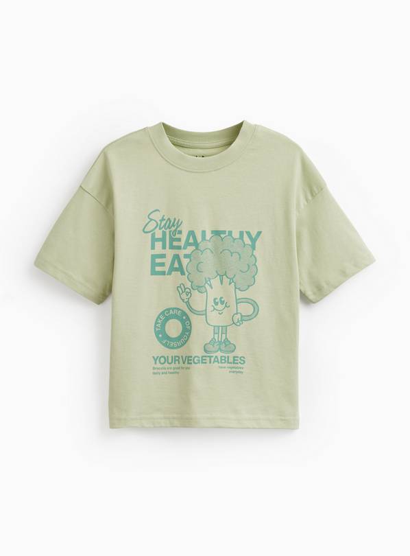 Green Broccoli Graphic T-Shirt 4-5 years