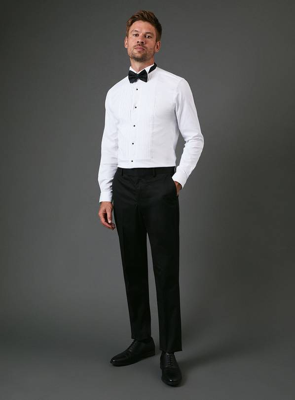 BURTON Black Slim Fit Tuxedo Suit Trouser 30R