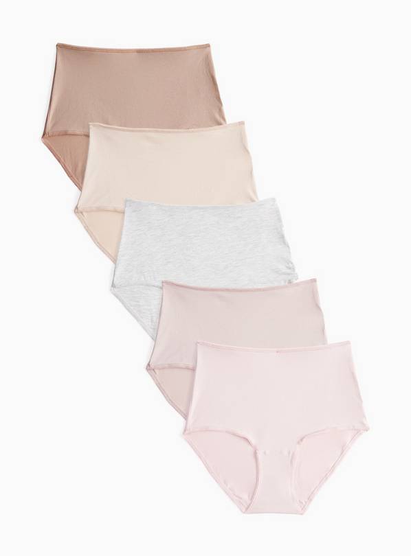 Pink & Neutral Full Brief Knickers 5 Pack 24