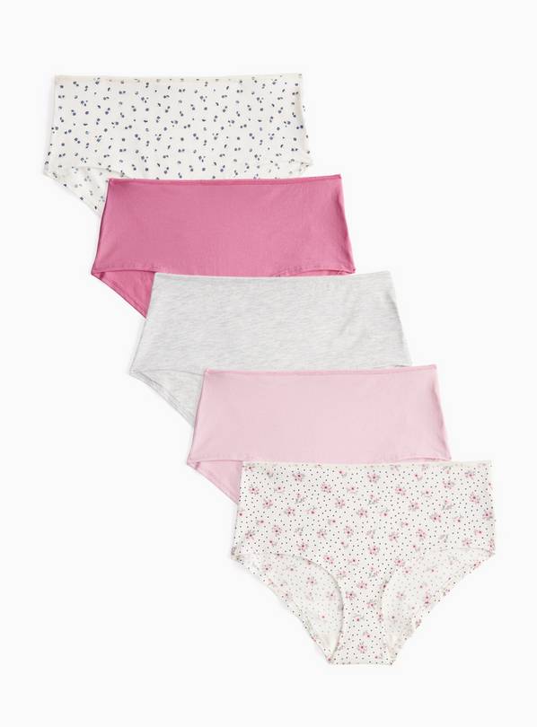 Ditsy Floral Print Shorts Knickers 5 Pack 12