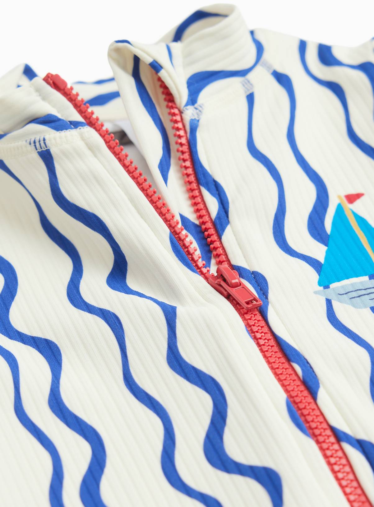 Blue Wavy Print Swim Suit 18-24 months - Image 2