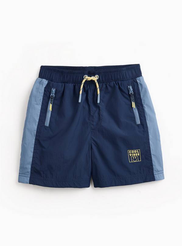 Blue Good Vibes Motif Co-ord Shorts 3-4 years